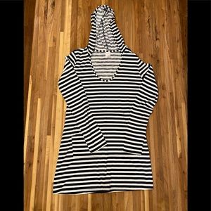 Women’s Blue & White Bathing Suit Cover